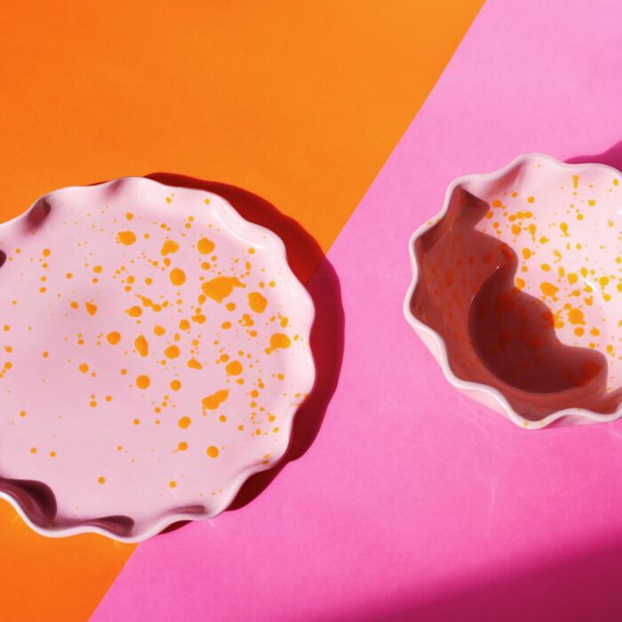 Talerz śniadaniowy z falbanką