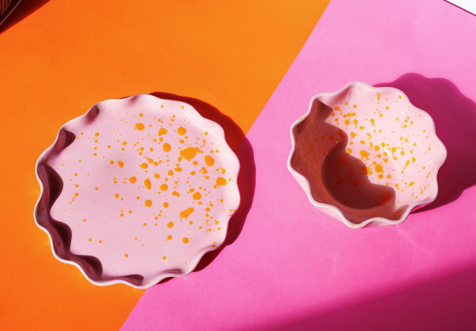 Talerz śniadaniowy z falbanką